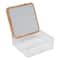 Simplify Bamboo Lid & Mirror Clear 3 Compartment Organizer